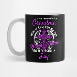 Christian Grandma who was Born in July Birthday Faith Gift Mug